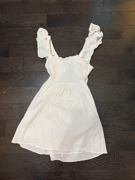 Francesca's Collections Dresses & Skirts - Francesca's Collections White Mini Dress with Ruffled Straps